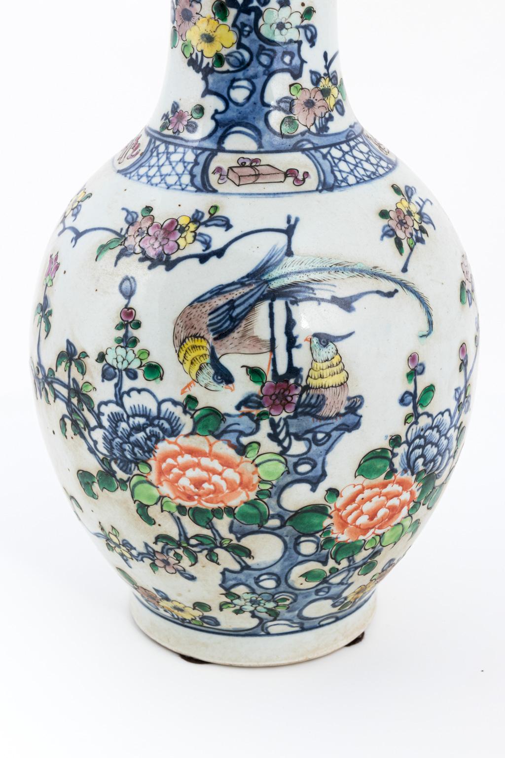 Oriental Vase with Elephant Handles In Good Condition In Stamford, CT