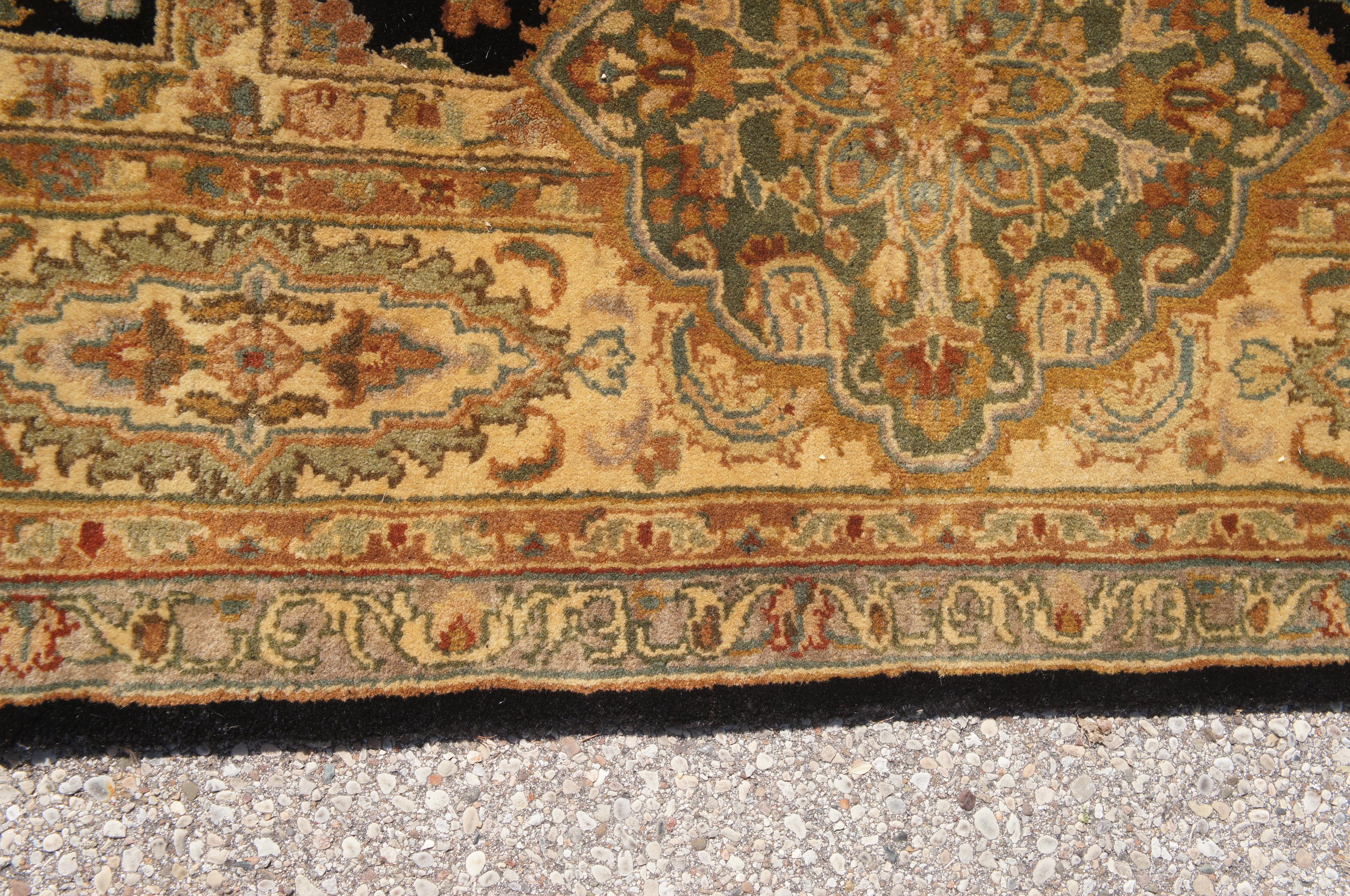 Oriental Vintage Hand Knotted Jaipur Floral Carpet Beige Wool Area Rug 6' x 9' For Sale 5