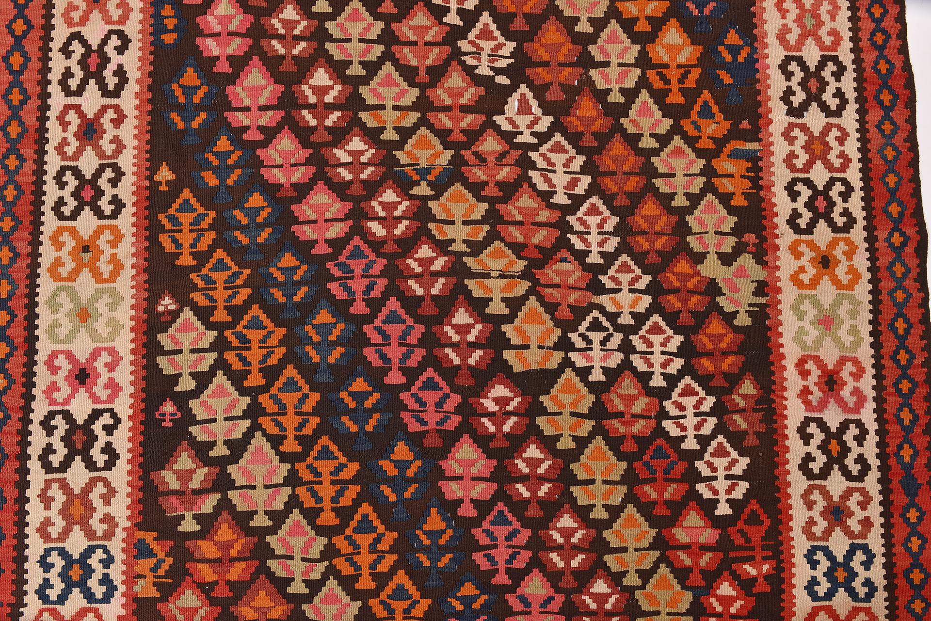 Wool Oriental Vintage Kilim For Sale