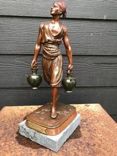 Oriental Water Carrier in Bronze by Jean Didier Debut, France, circa 1880