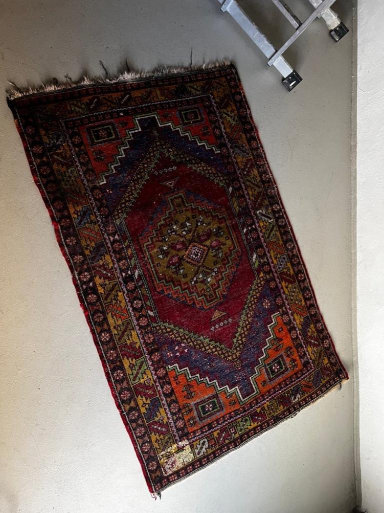 Country Oriental Wool Carpet, 1920s For Sale