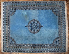Oriental wool carpet from Tunis blue 305 X 395 cm
