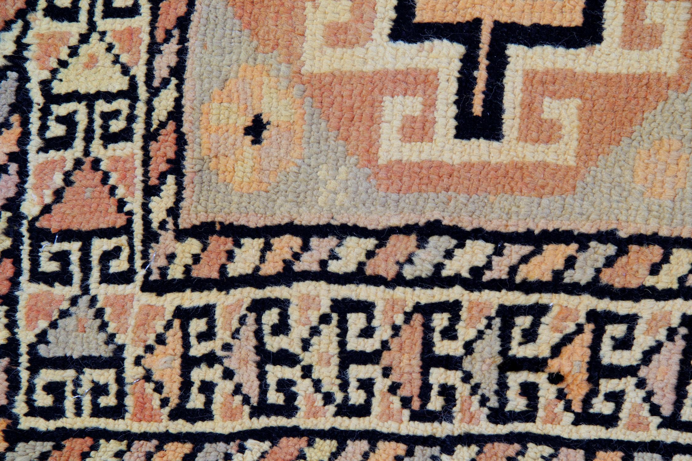 Afghan Oriental Wool Runner Rug Handwoven Carpet Cream Tribal Rug Runner For Sale