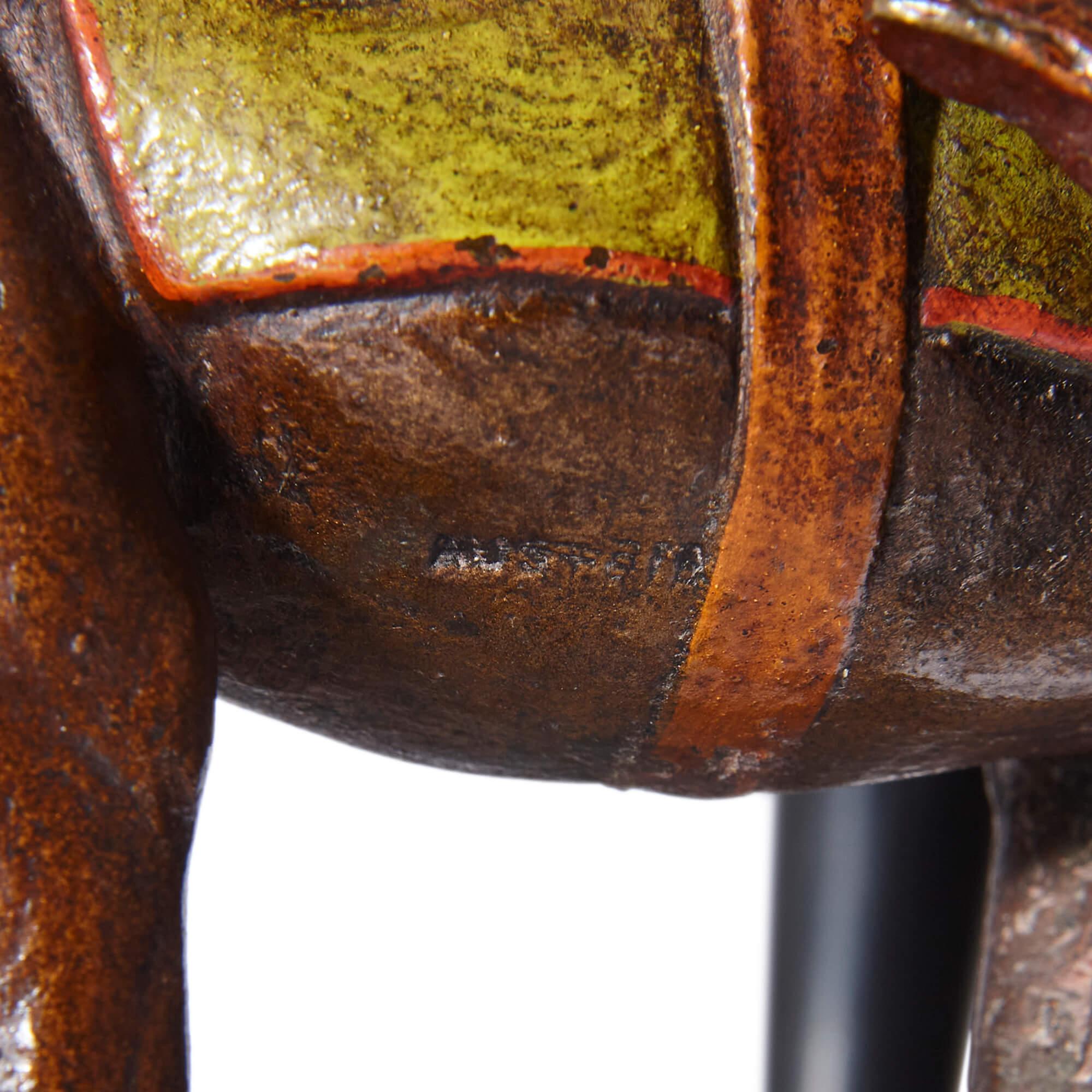 Orientalisches Tintenfass aus kalt bemalter Bronze und Marmor, orientalisch im Zustand „Gut“ im Angebot in London, GB