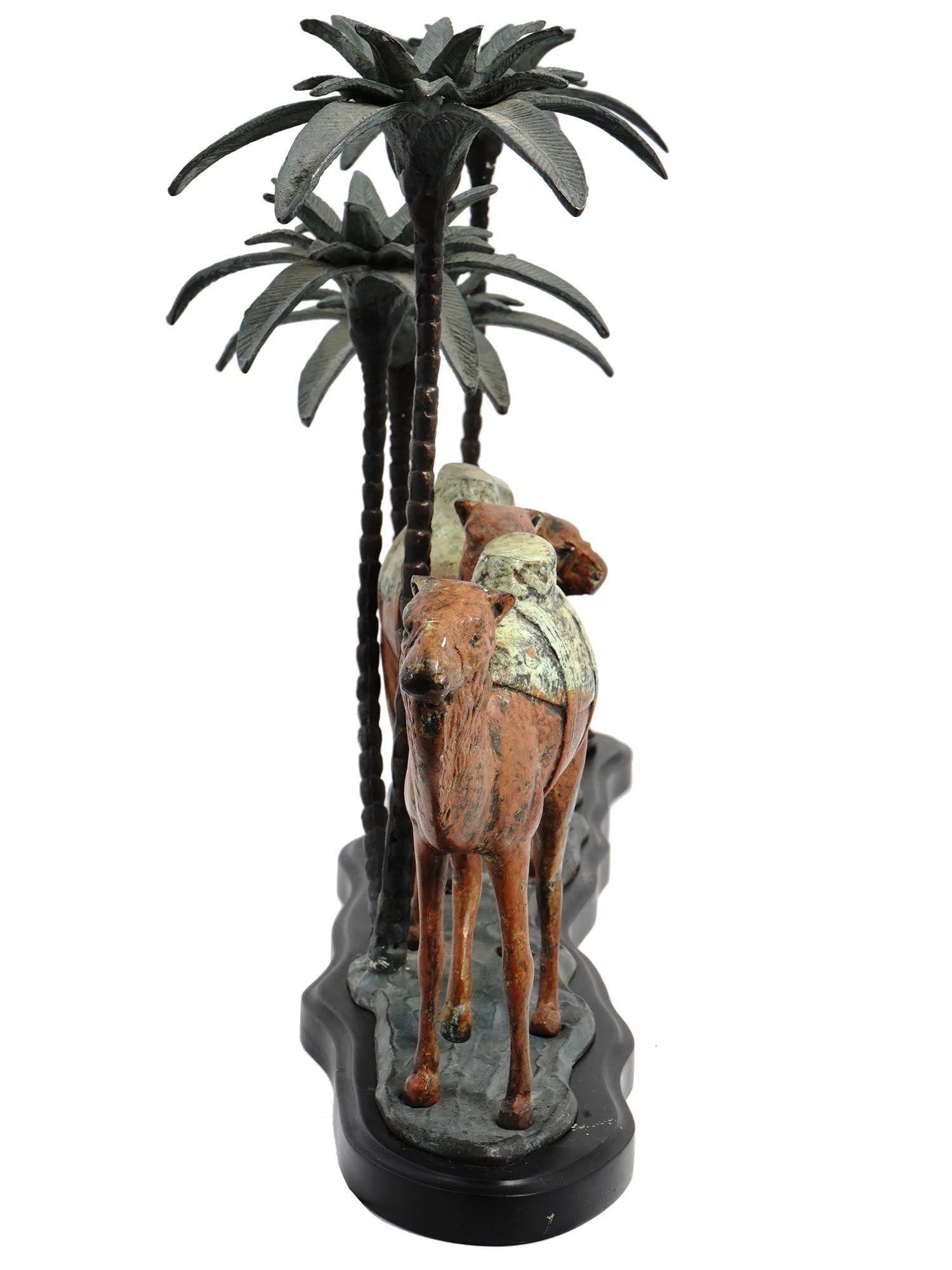 Other Orientalist Cold-Painted Bronze Middle Eastern Camel Form Candelabra