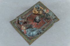 Orientalist Cold Painted Vienna Bronze Group, 4 Figures on Carpet, ca. 1900
