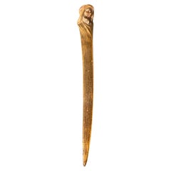Used Orientalist  Cold Painted Vienna Bronze Letter Opener, ca. 1900