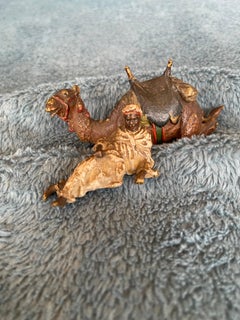 Orientalist Cold Painted Vienna Bronze, Man Beside Camel, by Bergmann Foundry