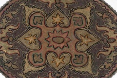 Orientalist doily, embroidered with gold and other threads, Orientalist Art.