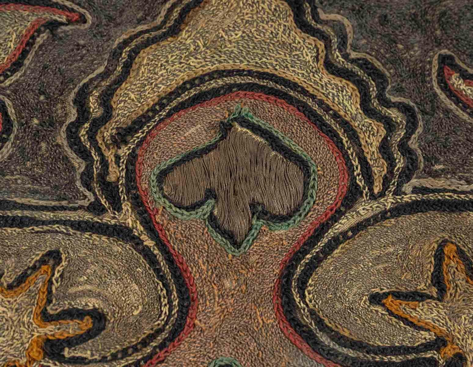 Islamic Orientalist doily, embroidered with gold and other threads, Orientalist Art. For Sale
