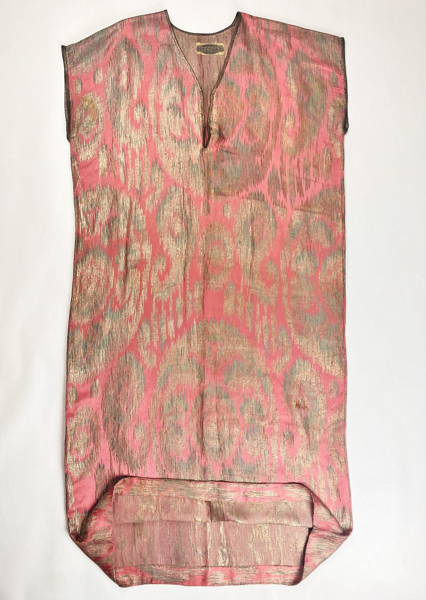 Orientalisches Kleid oder Djellaba aus Lamé von Madame Babani Paris - Frankreich CIRCA 1915 8