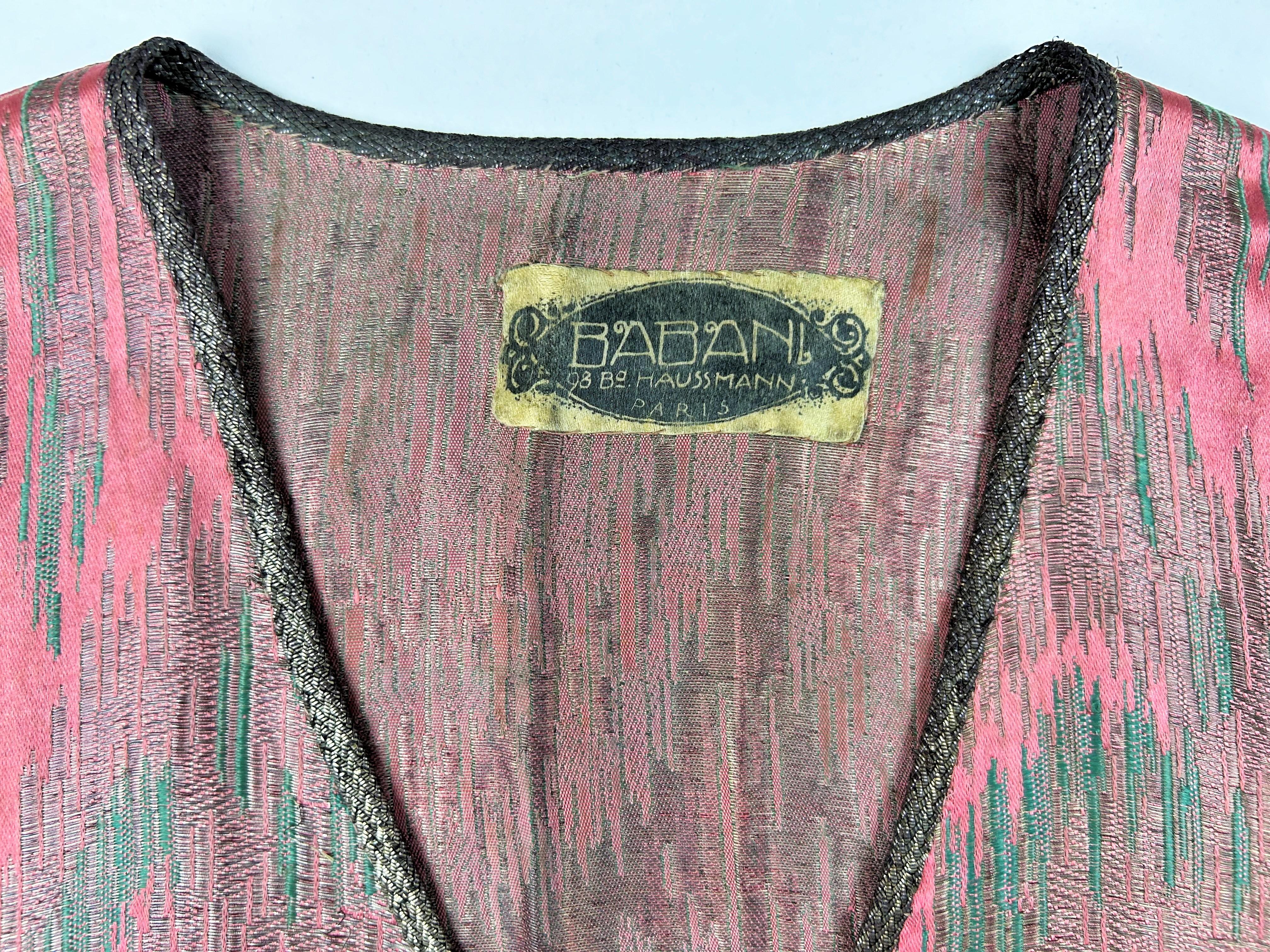Orientalisches Kleid oder Djellaba aus Lamé von Madame Babani Paris - Frankreich CIRCA 1915 12