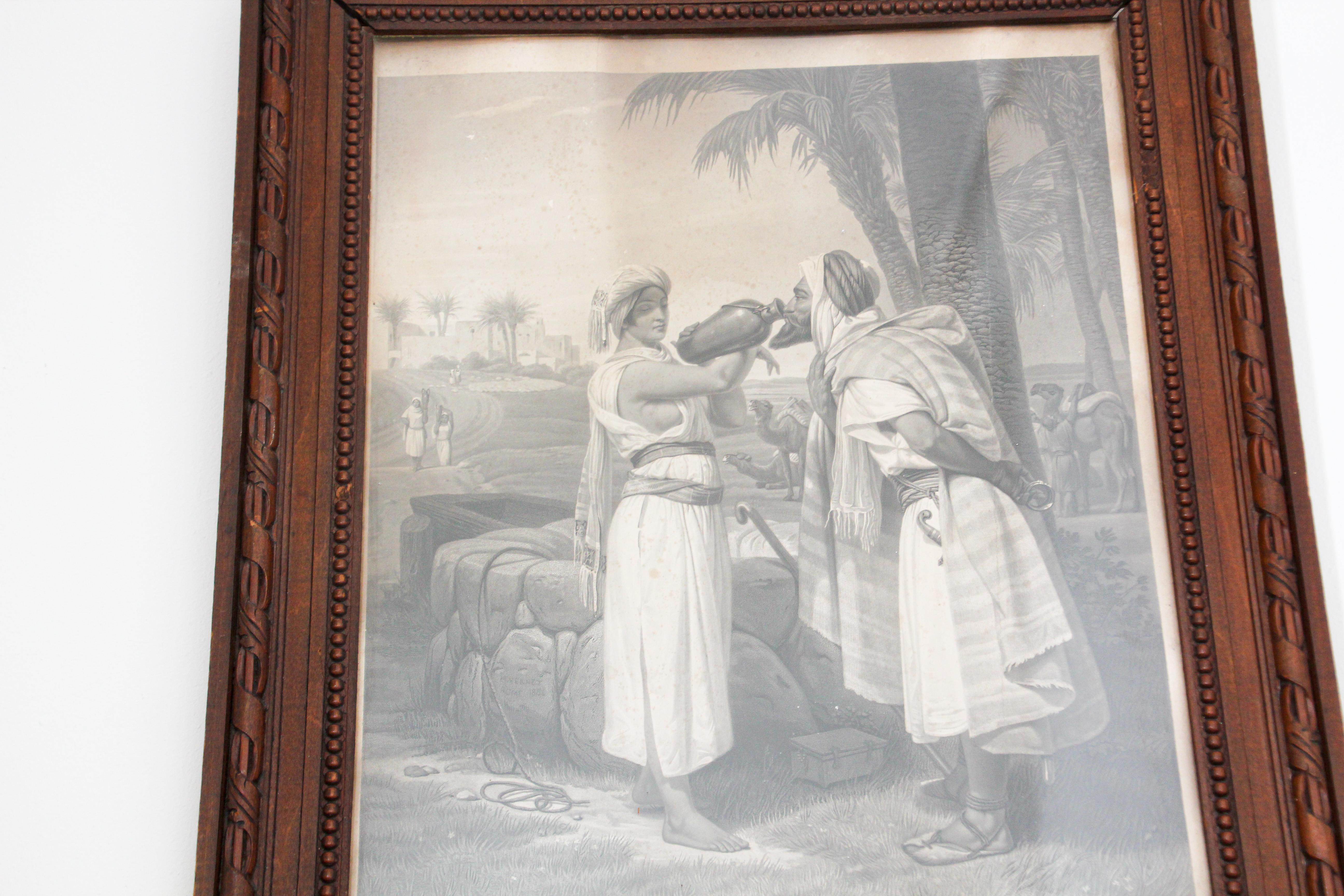 Engraved Orientalist Engraving after Horace Vernet, Empire Period For Sale