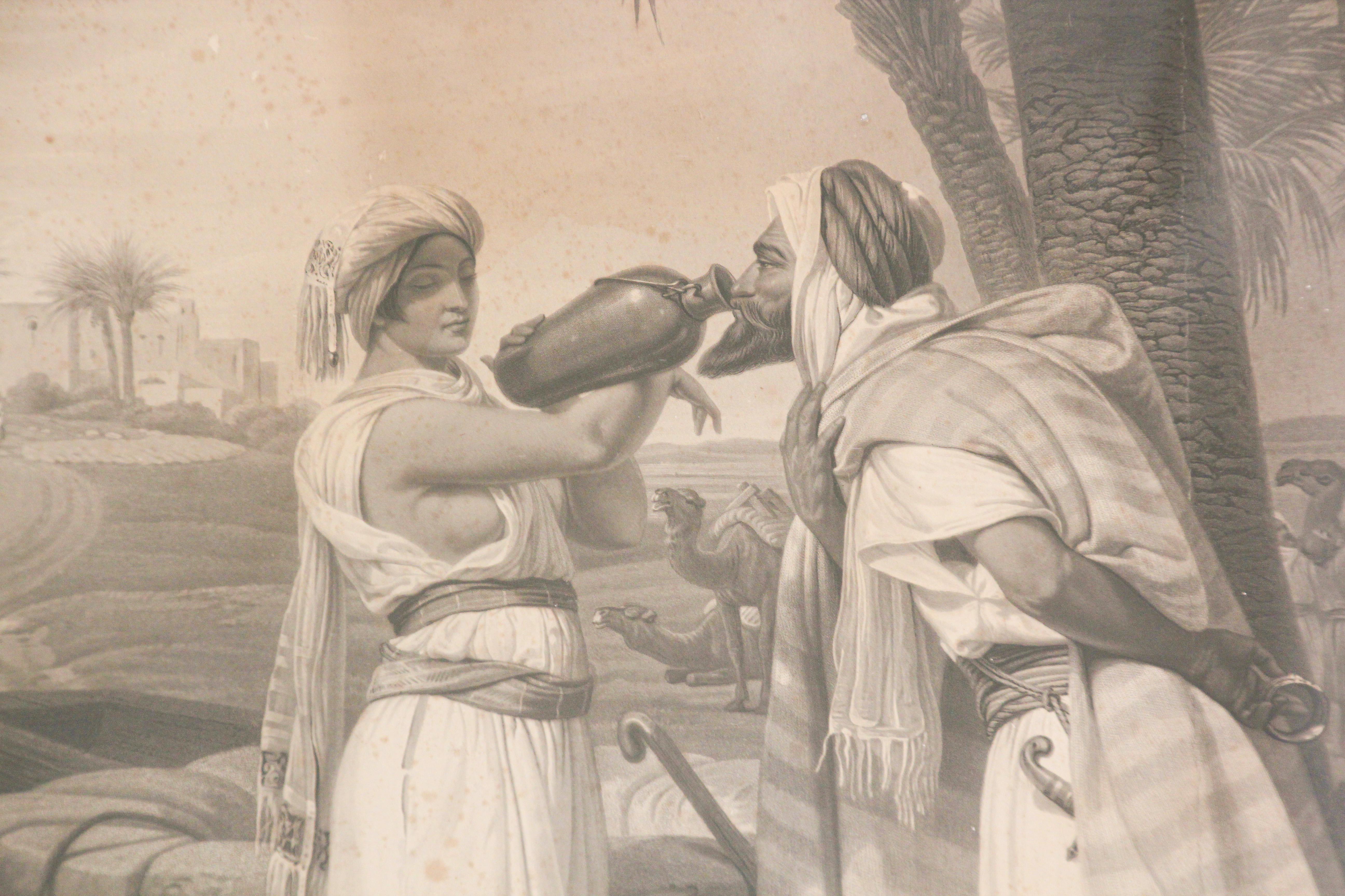 Orientalist Engraving after Horace Vernet, Empire Period In Fair Condition For Sale In North Hollywood, CA