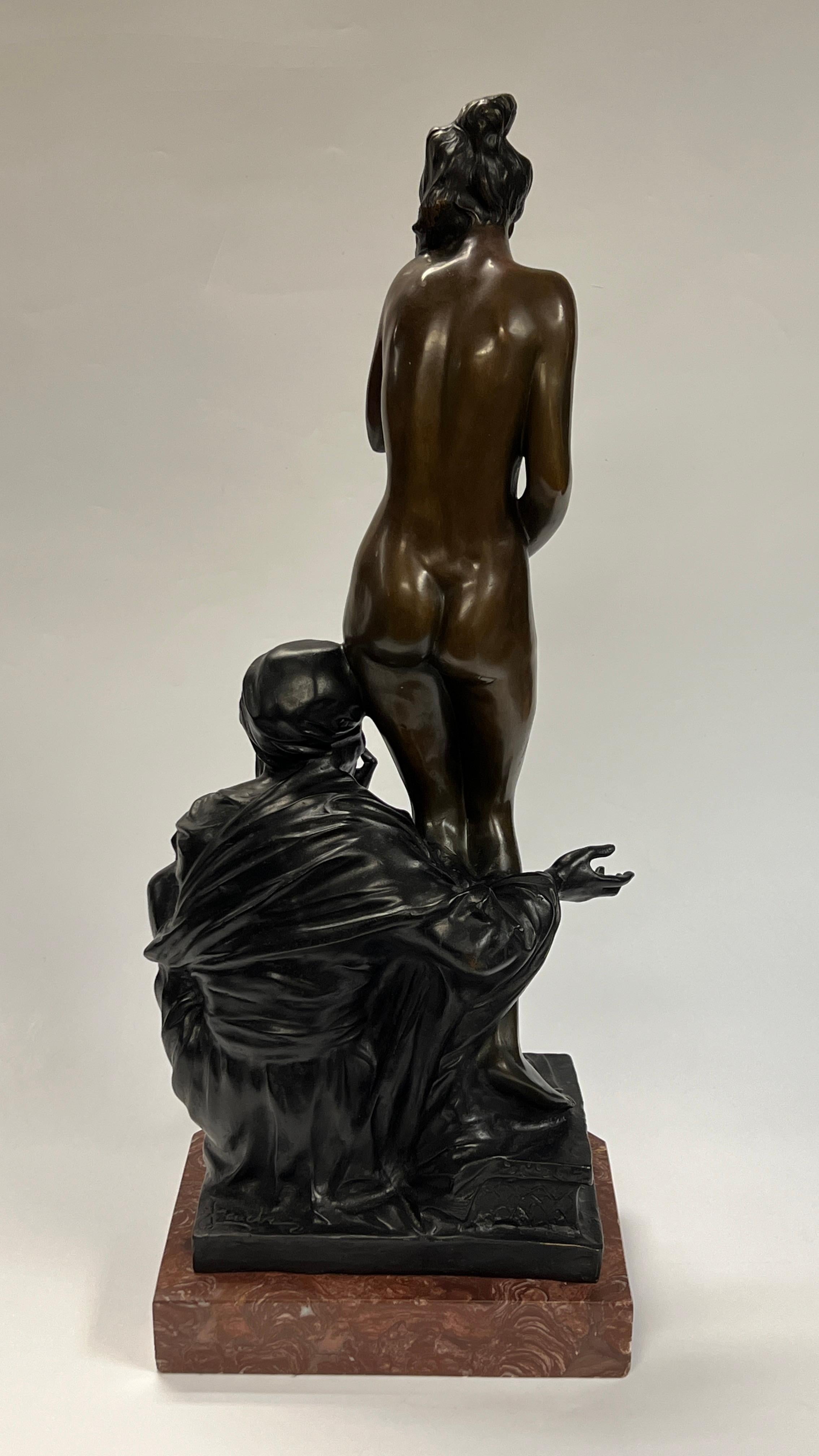 Orientalist Figurative Bronze Sculpture After Bruno Zach For Sale 6