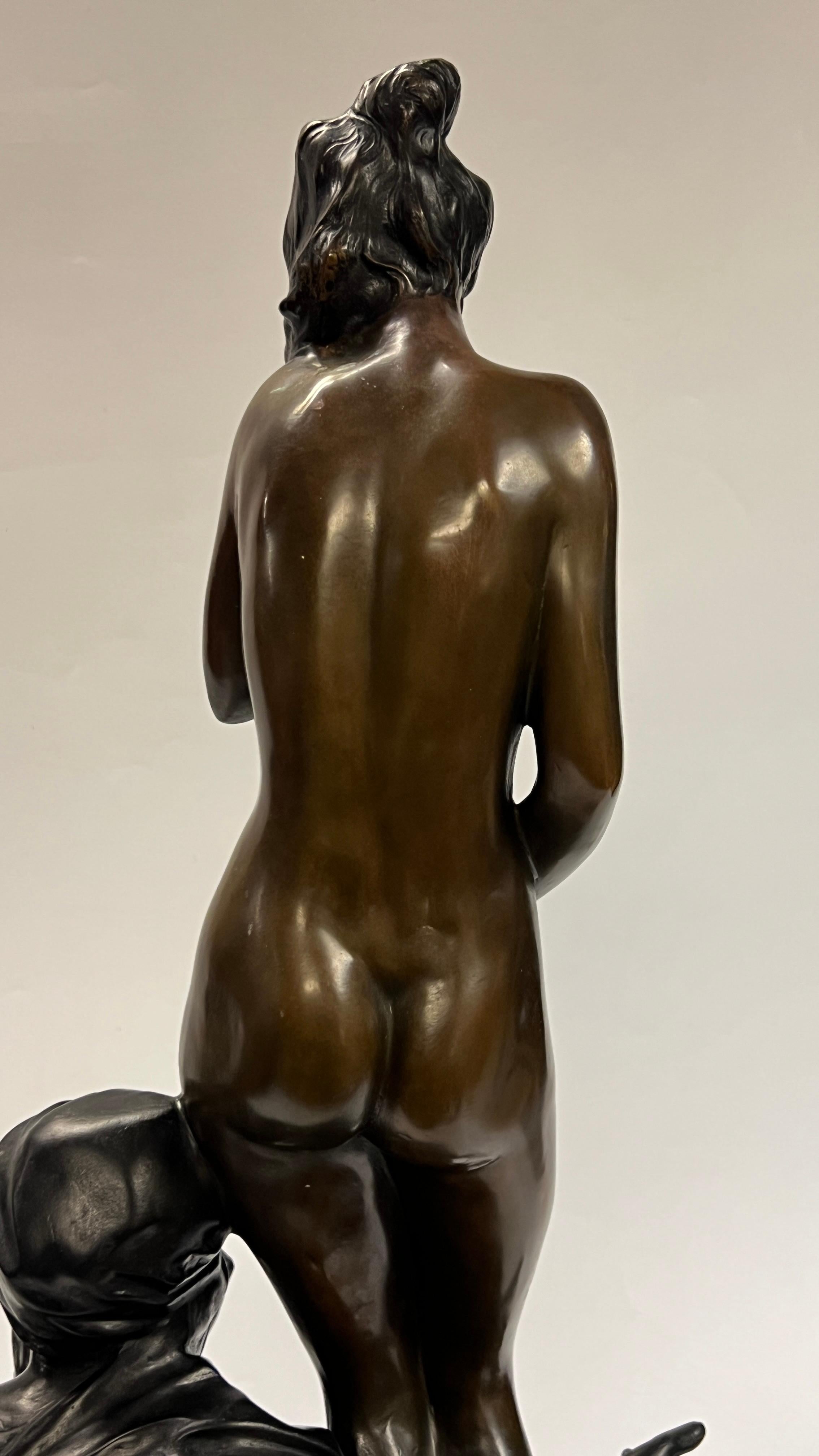 Orientalist Figurative Bronze Sculpture After Bruno Zach For Sale 8