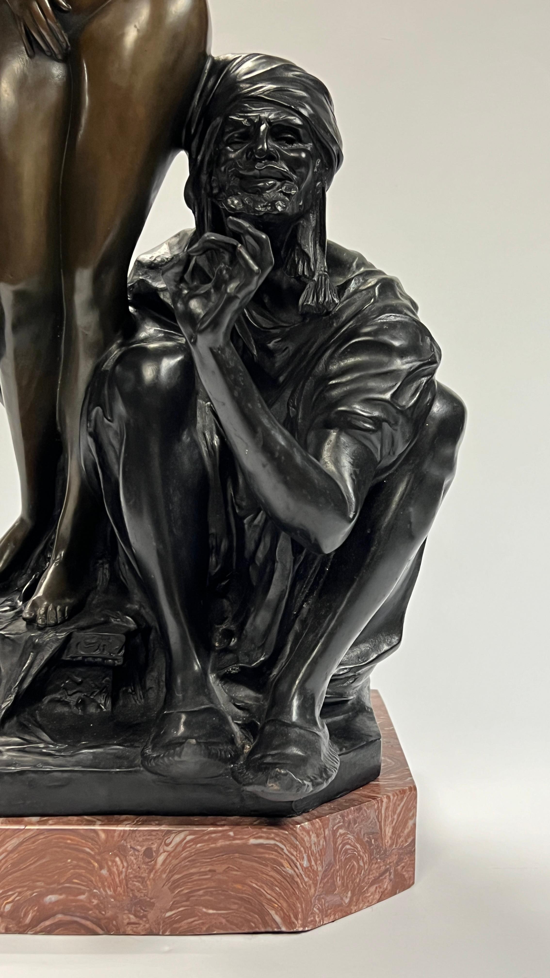 Orientalist Figurative Bronze Sculpture After Bruno Zach For Sale 1