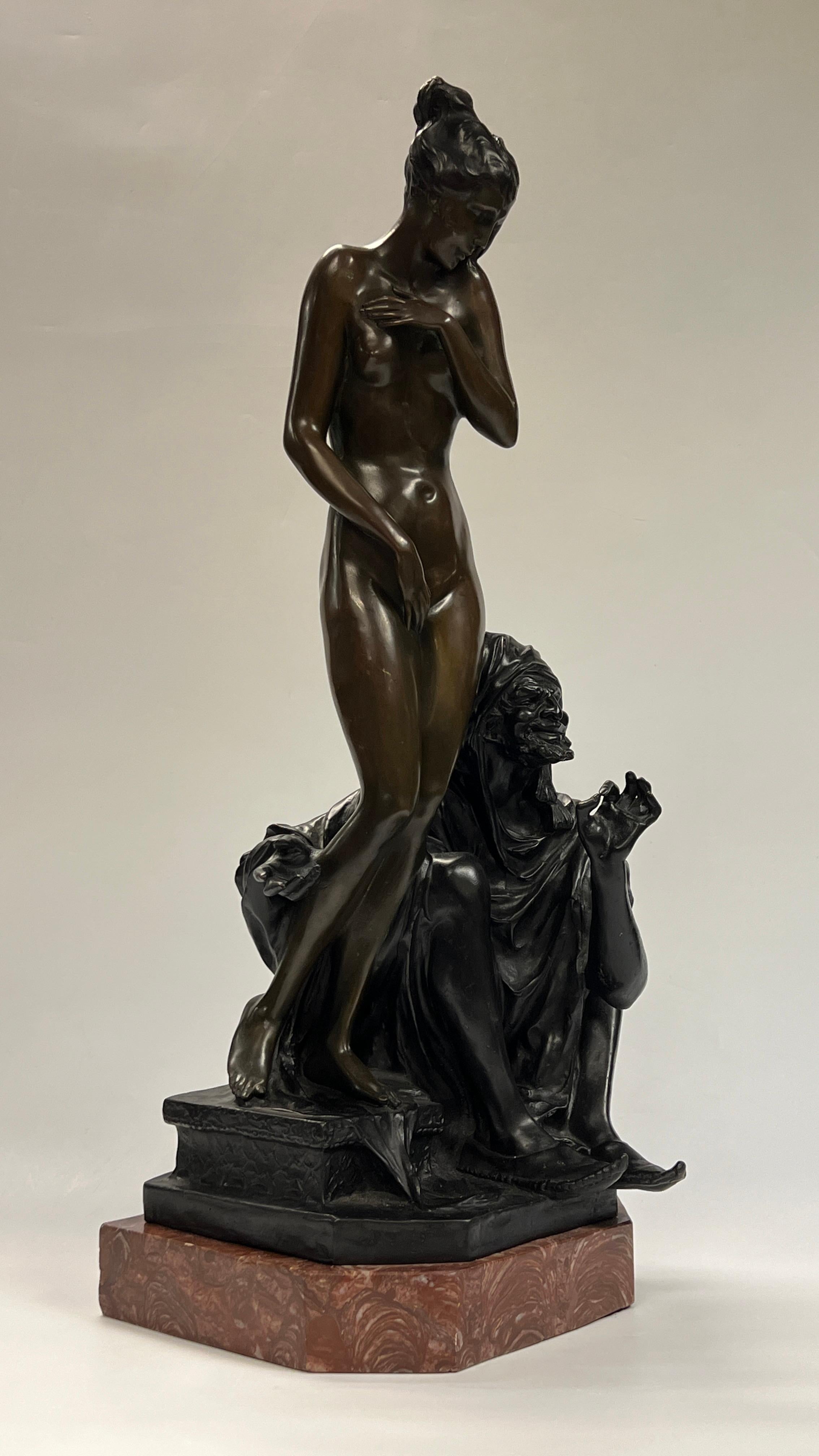 Orientalist Figurative Bronze Sculpture After Bruno Zach For Sale 3