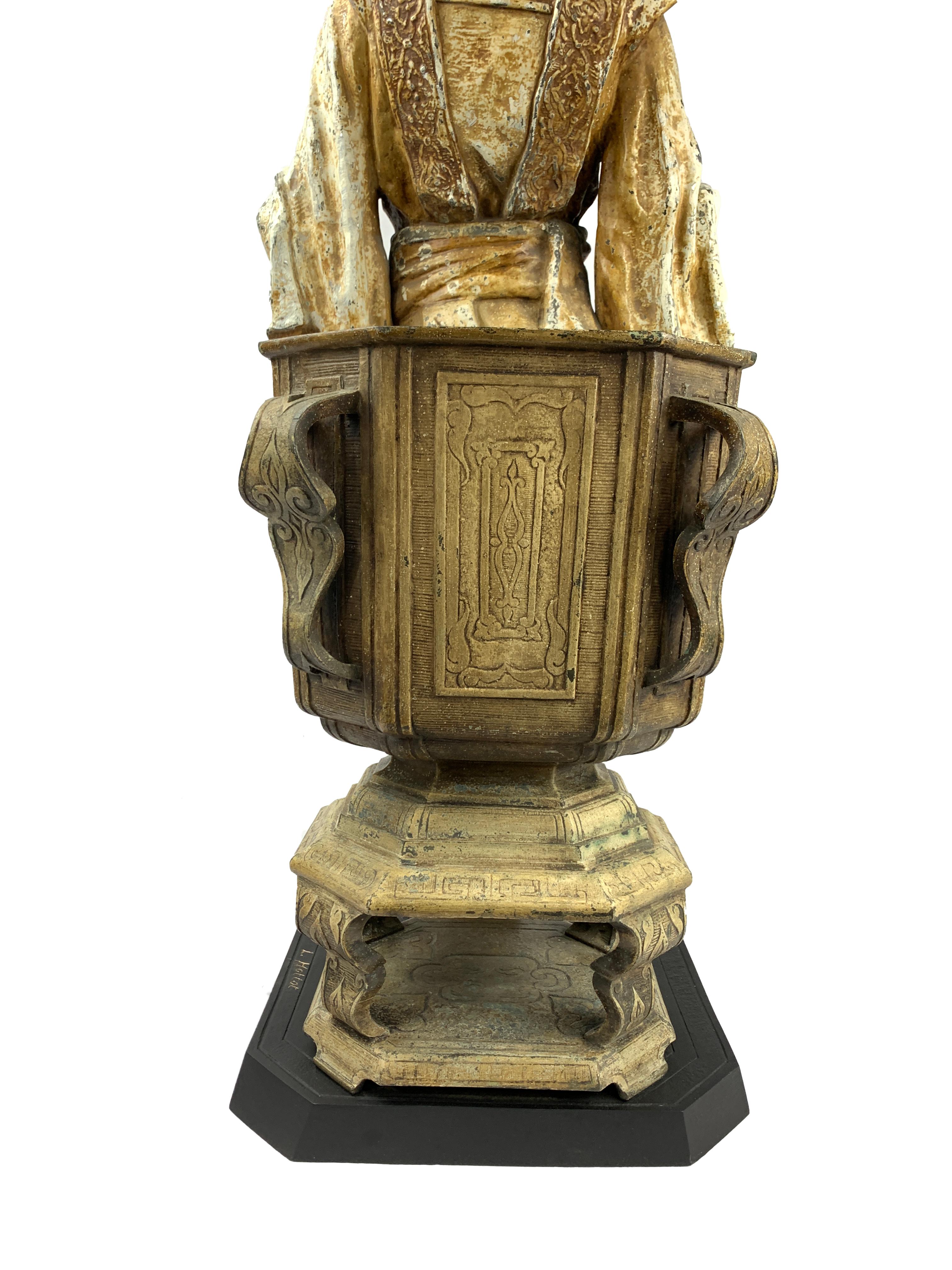 Bronze Orientalist Figure by Louis Hottot, French, 1834-1905