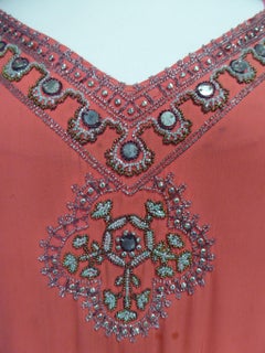 Robe de soirée orientaliste en crêpe de soie France Circa 1925