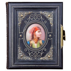 Antique Orientalist Leather Photograph Album, 19th Century