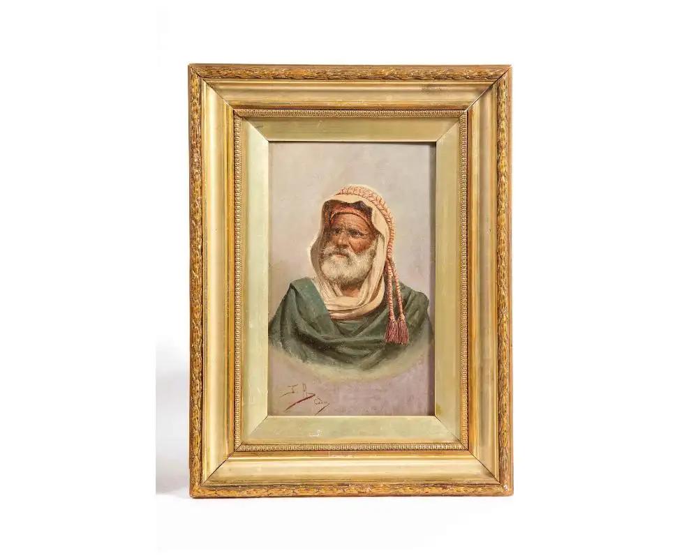 An Orientalist Moorish Man portrait, 19th century.

Ready to hang no visible damage.

The Frame has some minor loss to the gilding Consistent with age.

Size 6.25