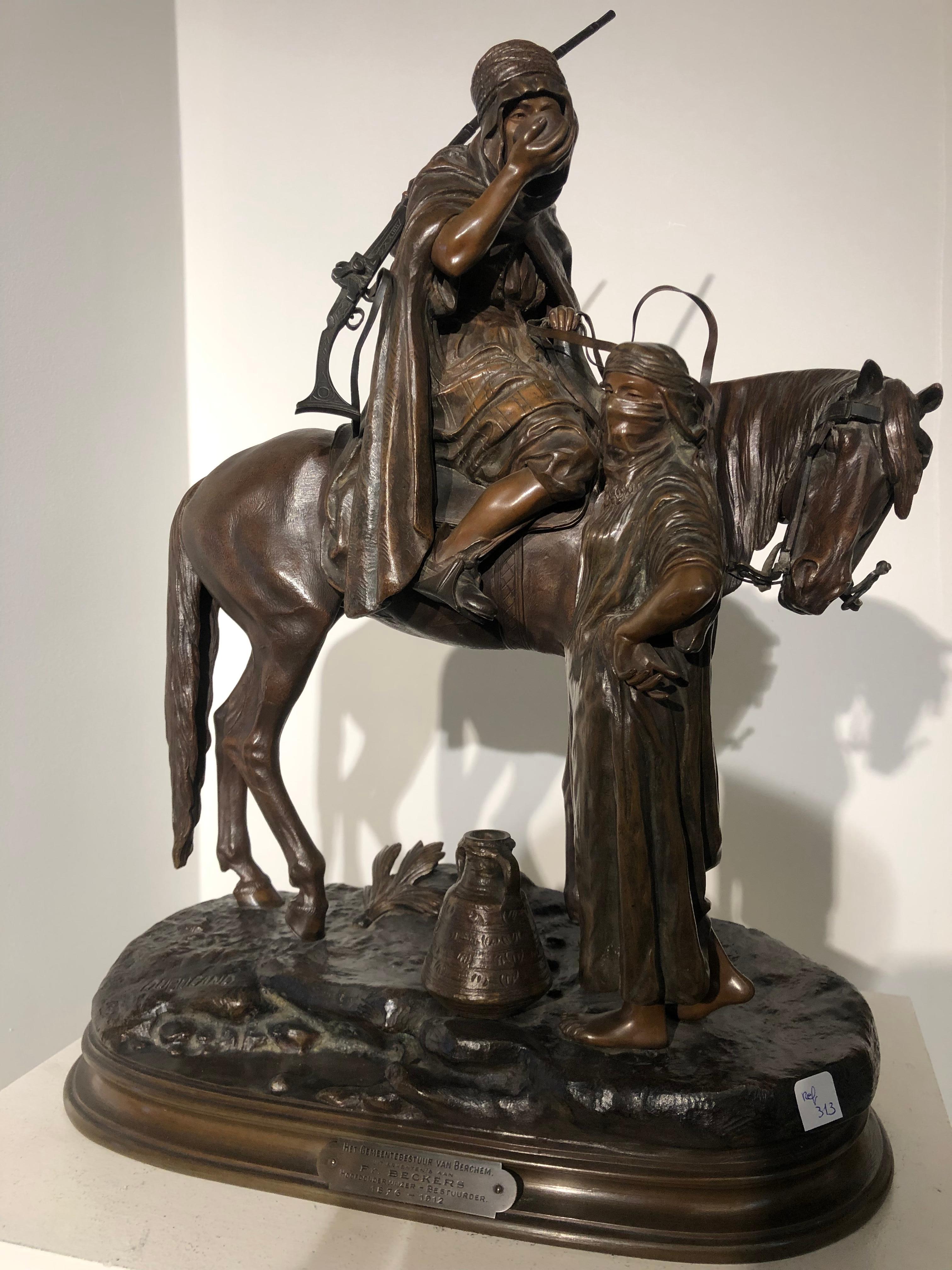 Napoleon III Orientalist Nineteenth Century Bronze by French Artist Alfred Dubucand