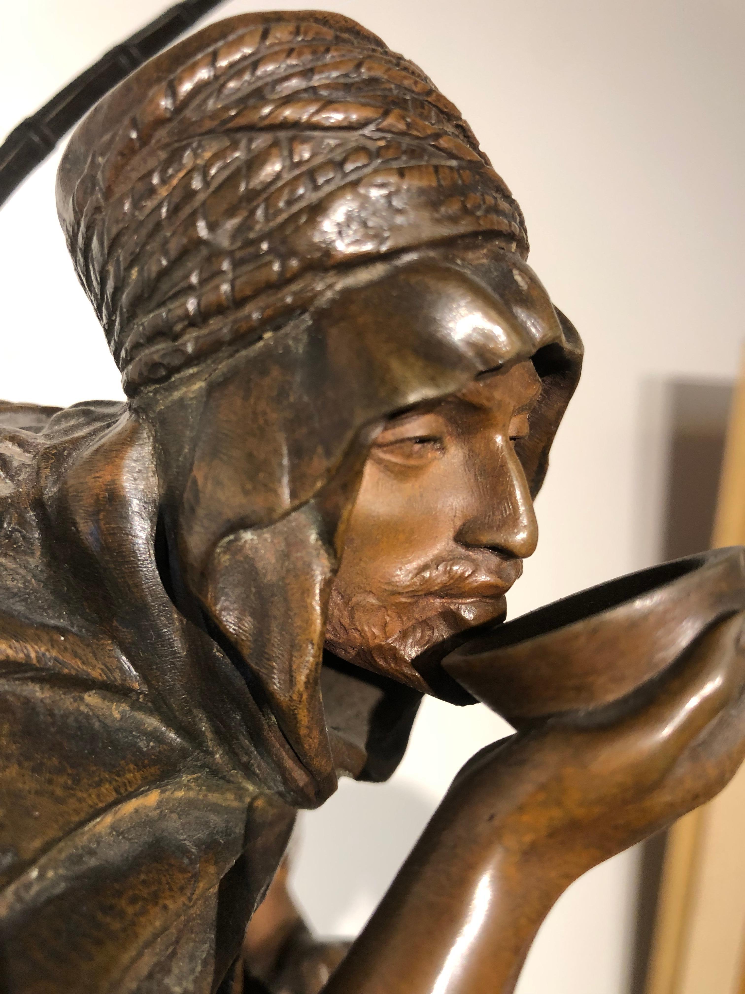 Orientalist Nineteenth Century Bronze by French Artist Alfred Dubucand In Good Condition In Bruxelles, BE