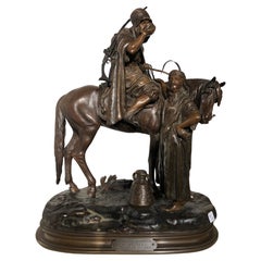 Orientalist Nineteenth Century Bronze by French Artist Alfred Dubucand