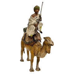 Antique Orientalist Nuremberg Late 19th Century, Arab Lead Sculpture