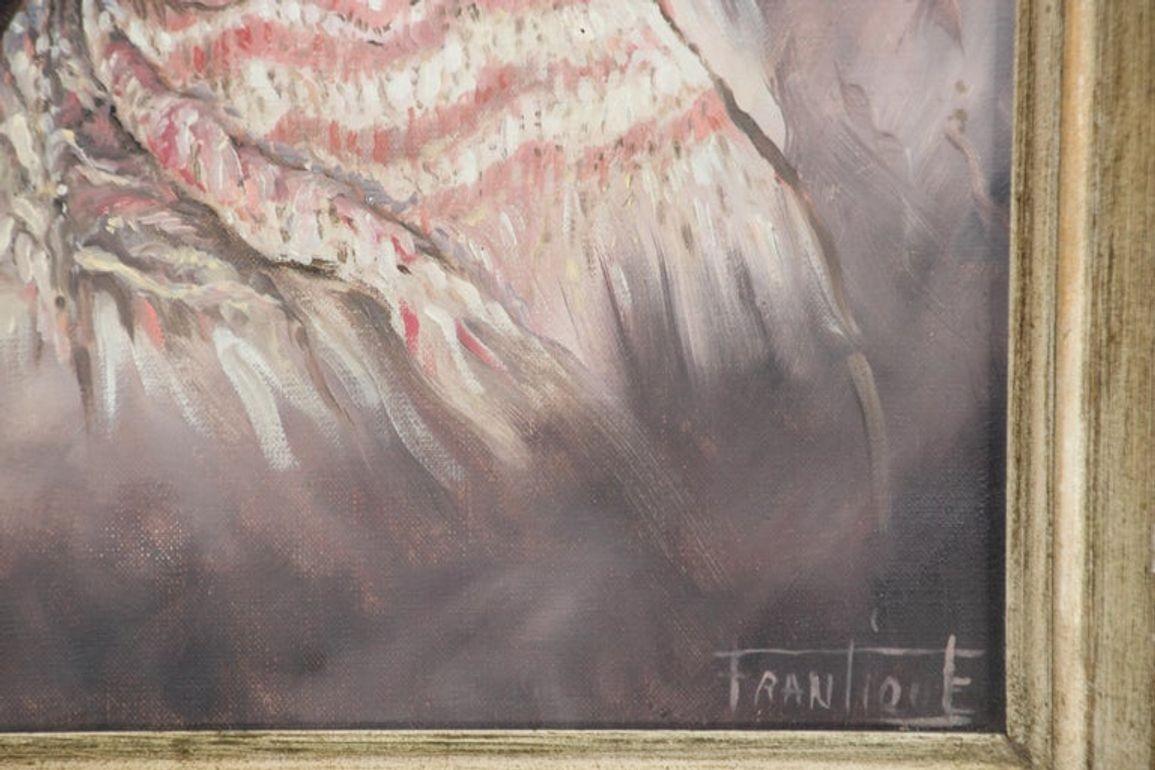 Orientalistisches Öl auf Leinwand Das Porträt eines jungen marokkanischen Mädchens (Handgefertigt) im Angebot