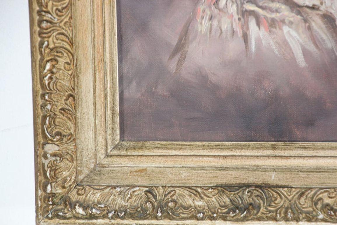 Orientalistisches Öl auf Leinwand Das Porträt eines jungen marokkanischen Mädchens im Zustand „Gut“ im Angebot in Moreno Valley, CA