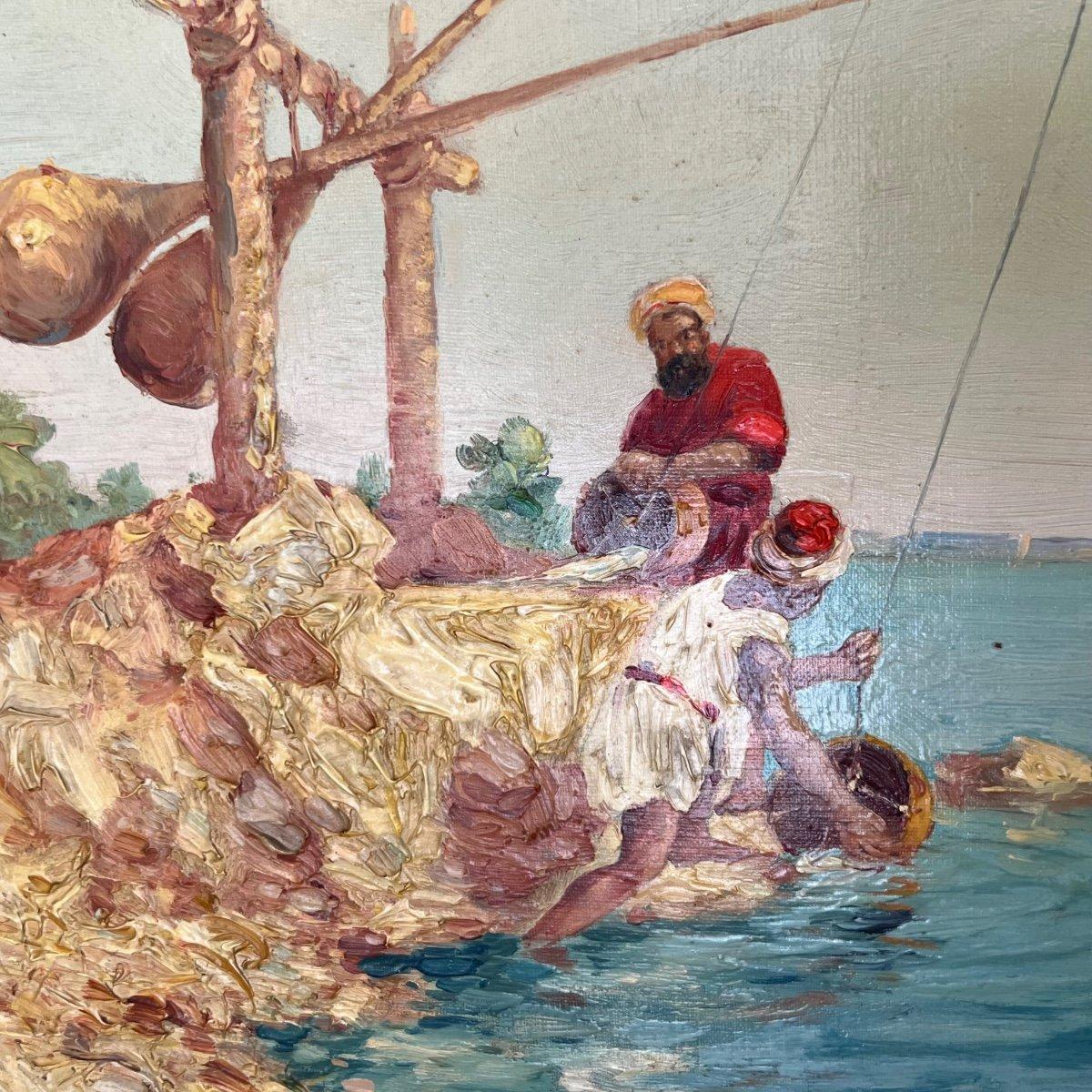 Orientalist Oil-on-Canvas Painting by Vincent Manago (1880–1936) In Good Condition For Sale In NICE, FR
