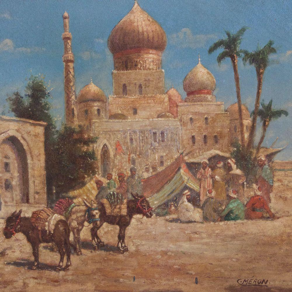 Orientalist Oil on Canvas Painting In Fair Condition In New York, NY
