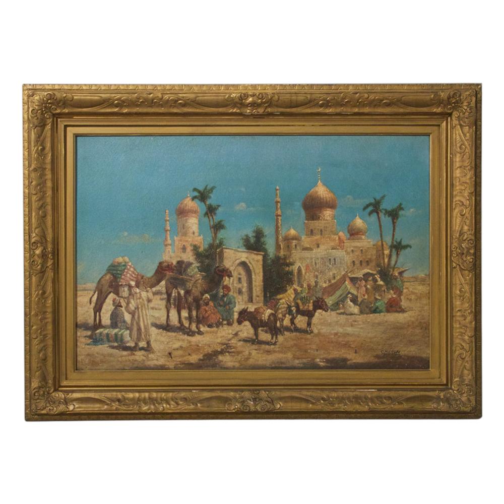 Orientalist Oil on Canvas Painting