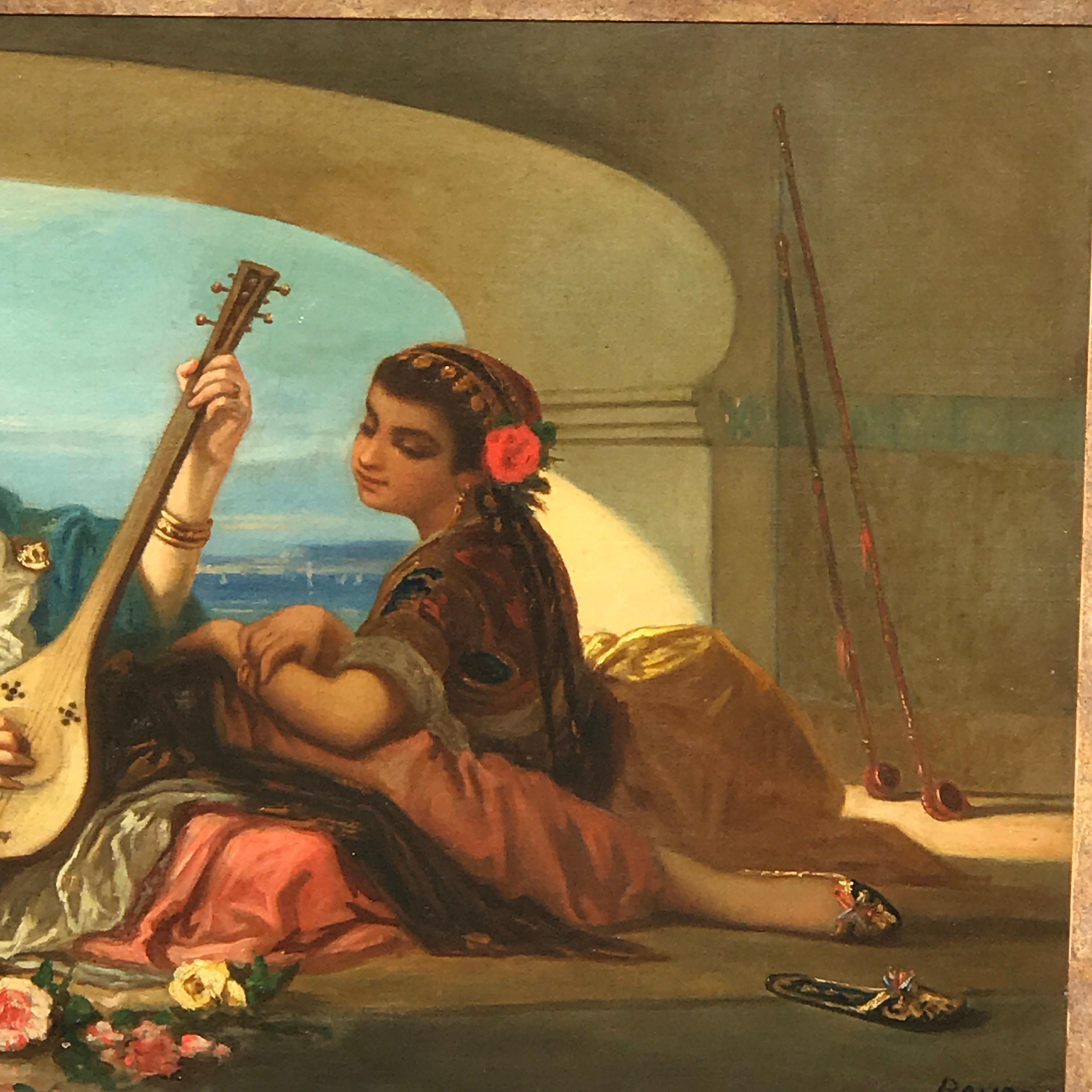 19th Century Orientalist Oil on Canvas, Signed Raupp For Sale