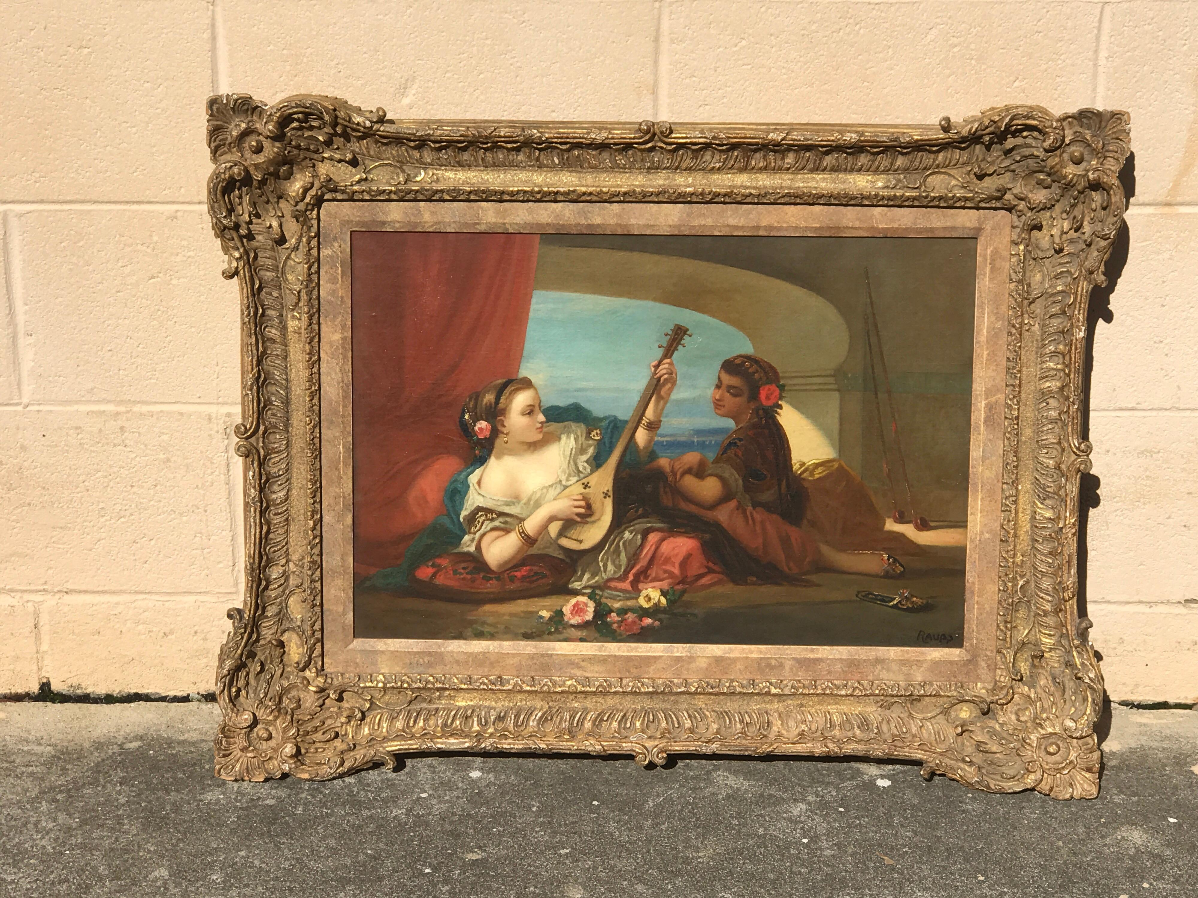 Orientalist Oil on Canvas, Signed Raupp For Sale 2