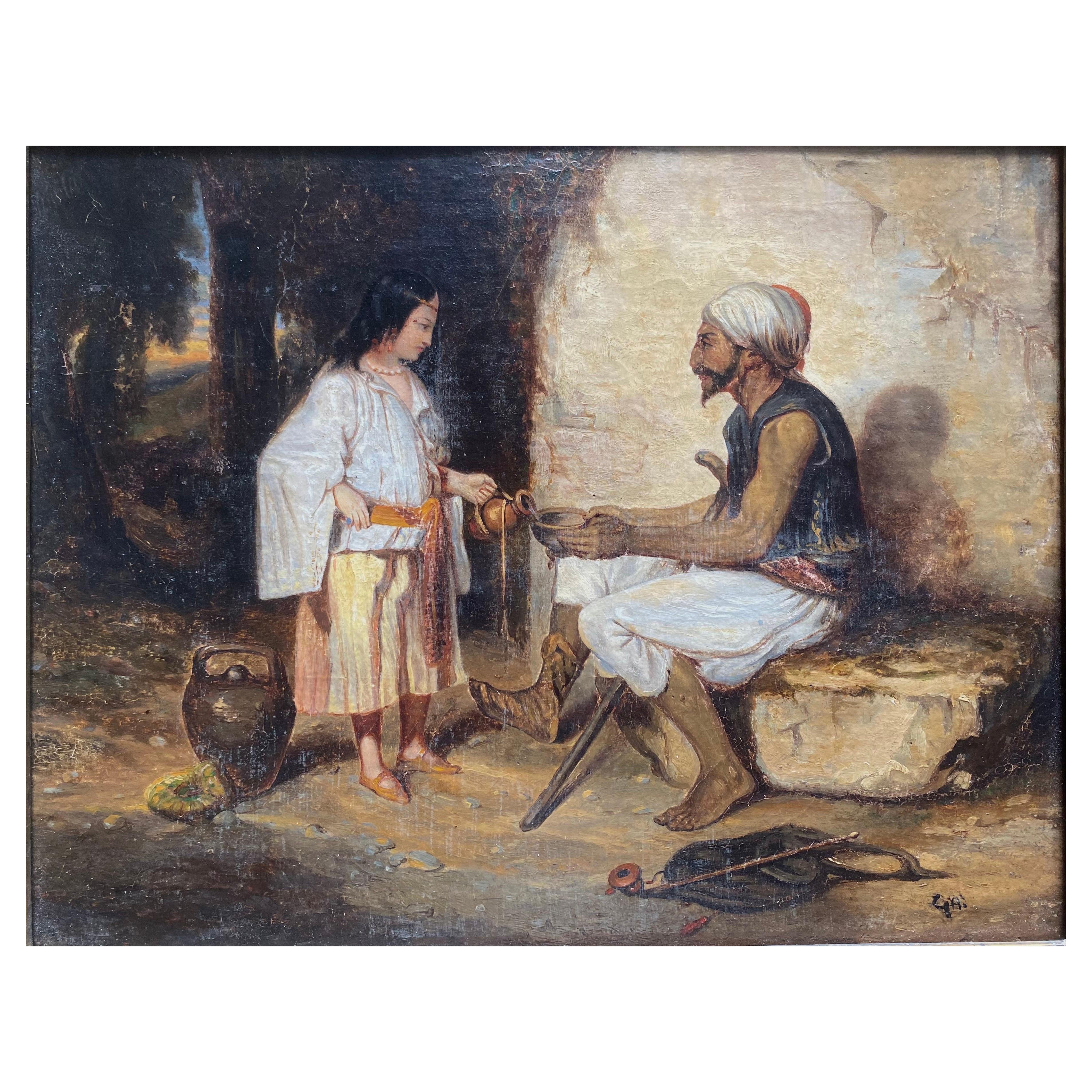 Orientalisches Gemälde von Francesco Gai - 19. Jahrhundert