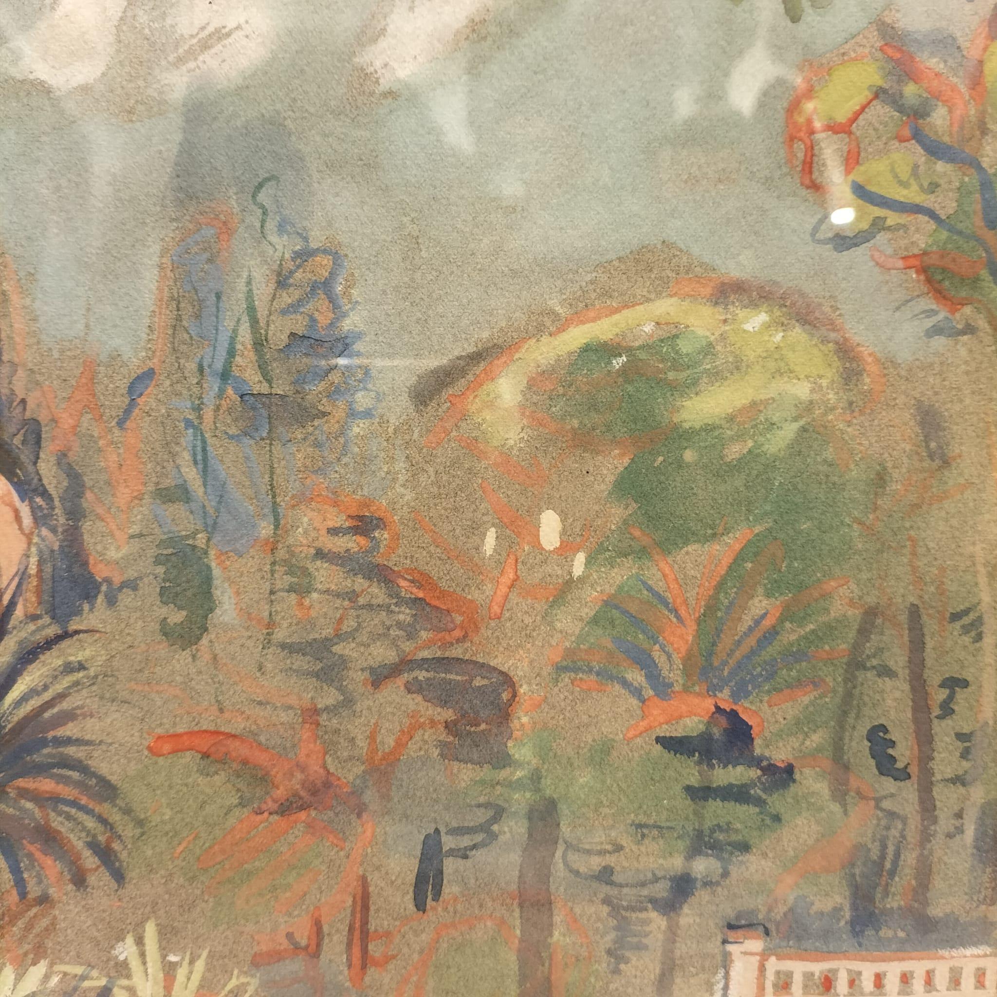 Francese Pittura orientalista di Oscar Spielmann (1901-1973)