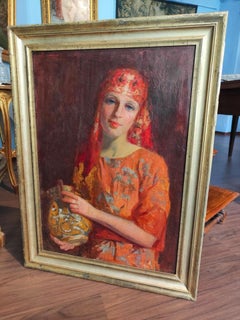 Orientalist painting depicting the female figure "Gypsy"