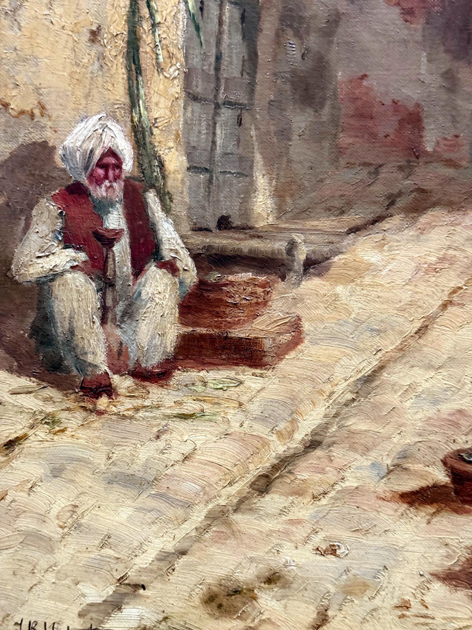 Orientalische Malerei von Kairo des österreichischen Künstlers Franz Richard Unterberger im Angebot 3