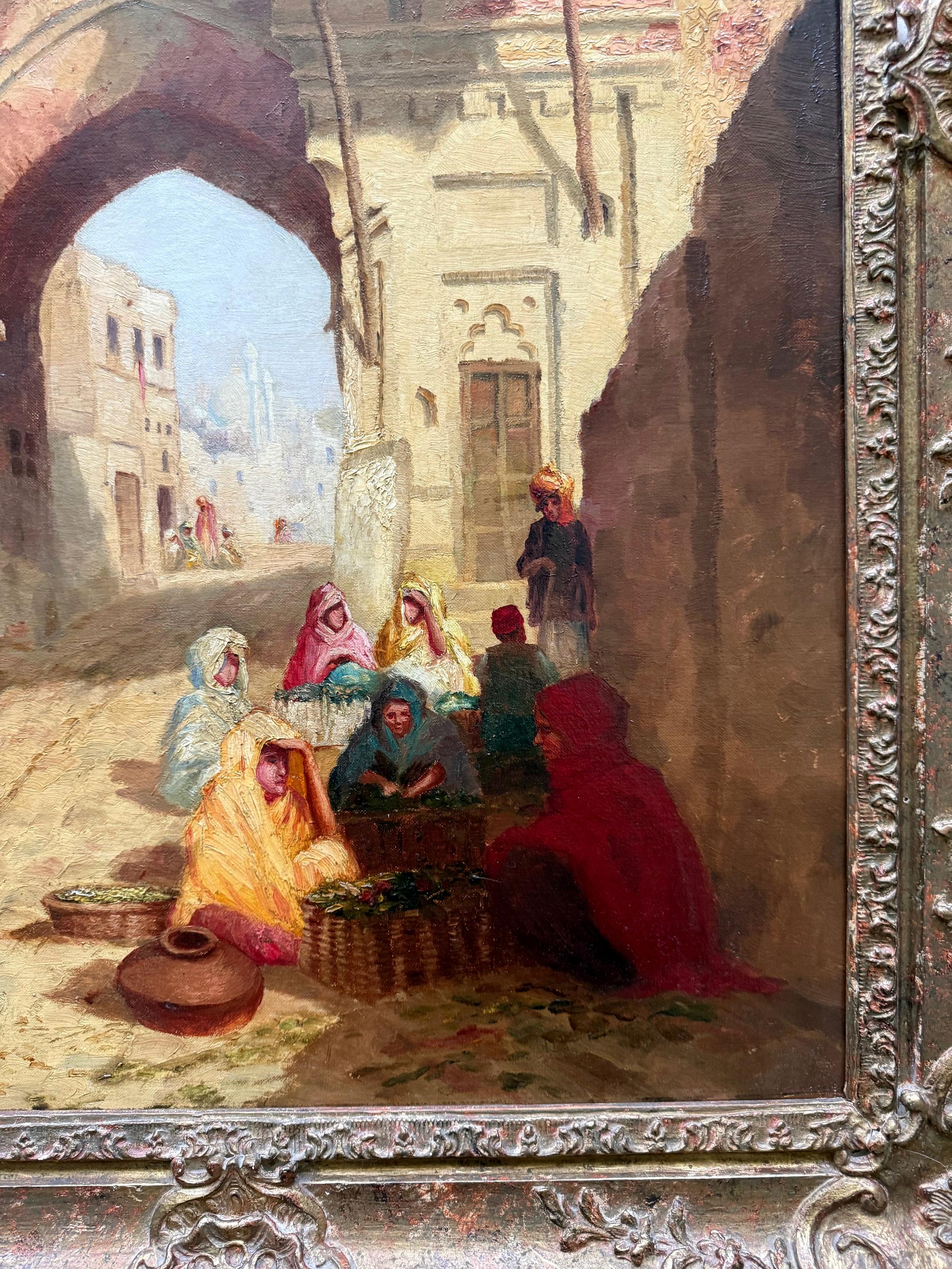 Orientalische Malerei von Kairo des österreichischen Künstlers Franz Richard Unterberger (Islamisch) im Angebot
