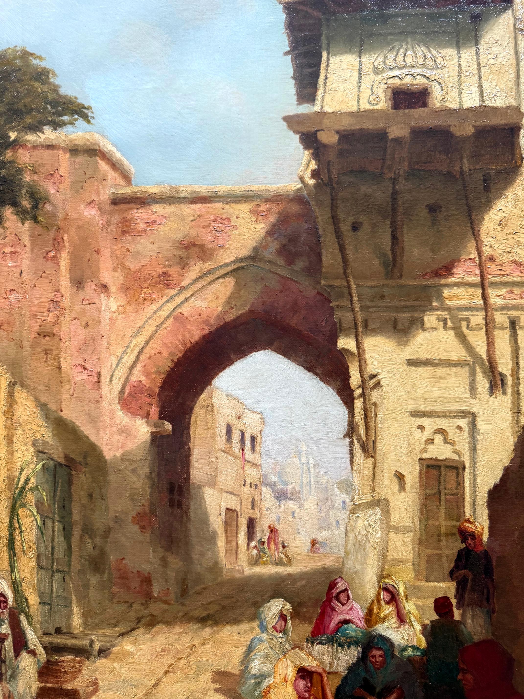 Orientalische Malerei von Kairo des österreichischen Künstlers Franz Richard Unterberger (Leinwand) im Angebot