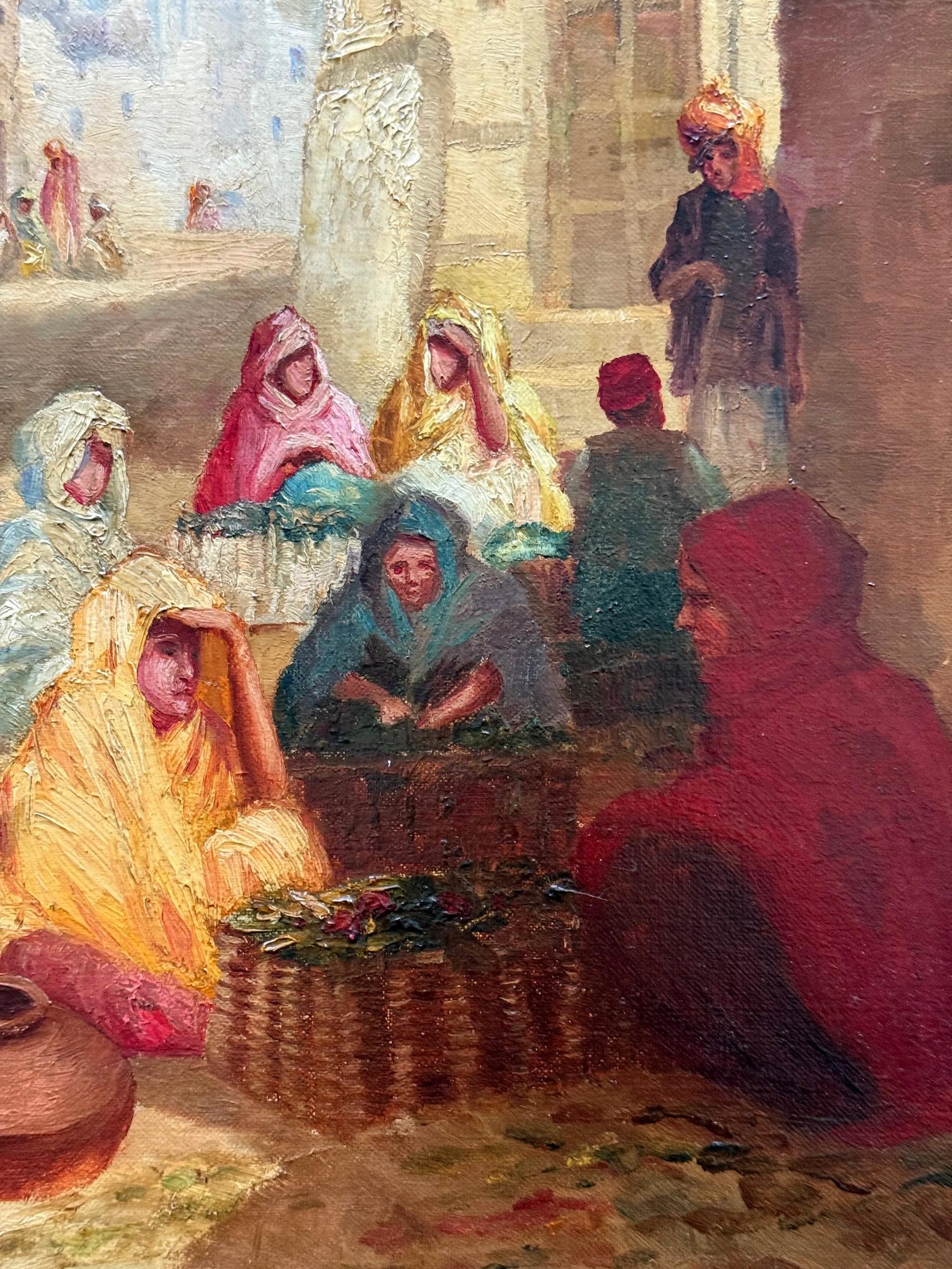 Orientalische Malerei von Kairo des österreichischen Künstlers Franz Richard Unterberger im Angebot 1