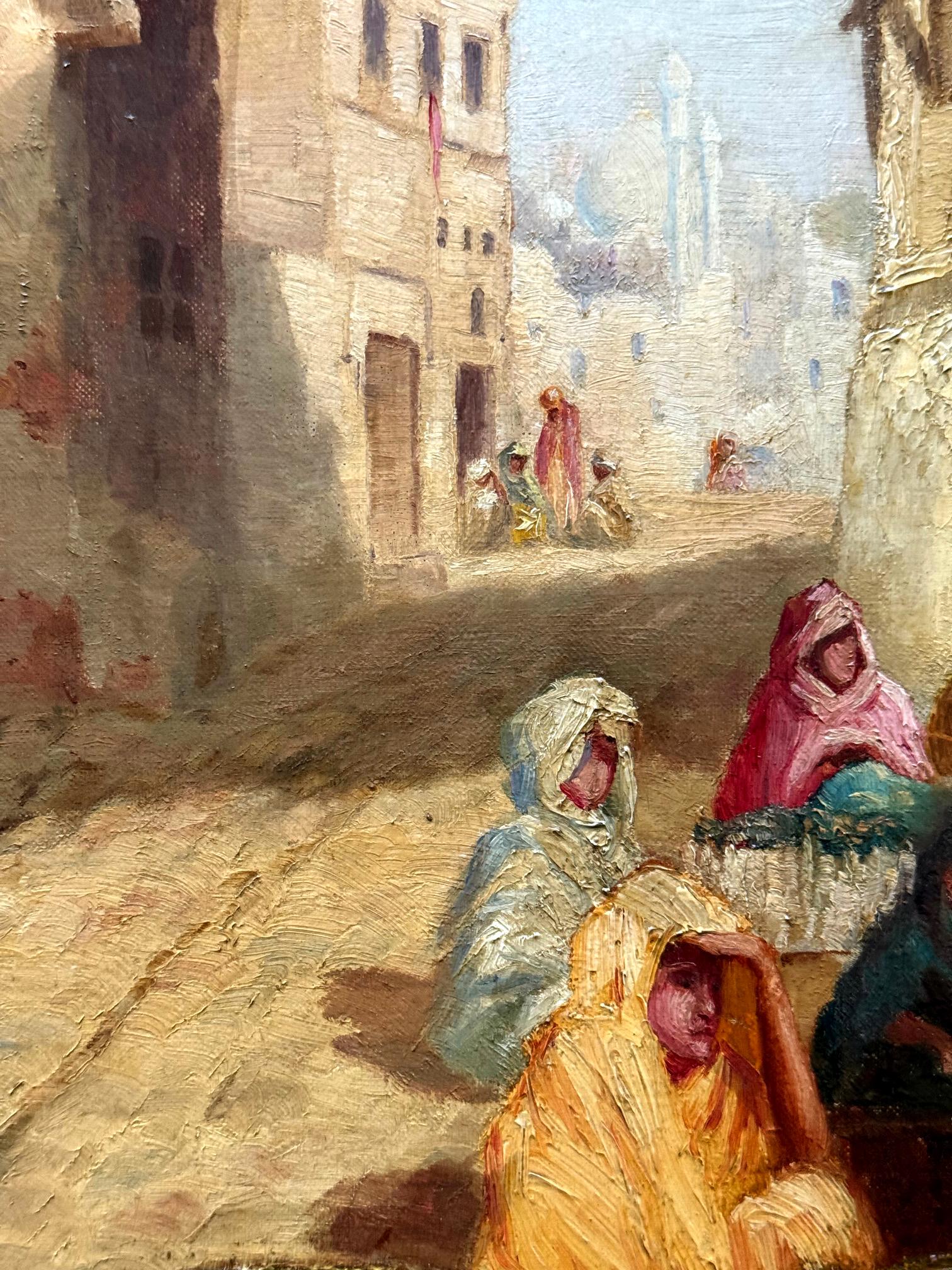 Orientalische Malerei von Kairo des österreichischen Künstlers Franz Richard Unterberger im Angebot 2