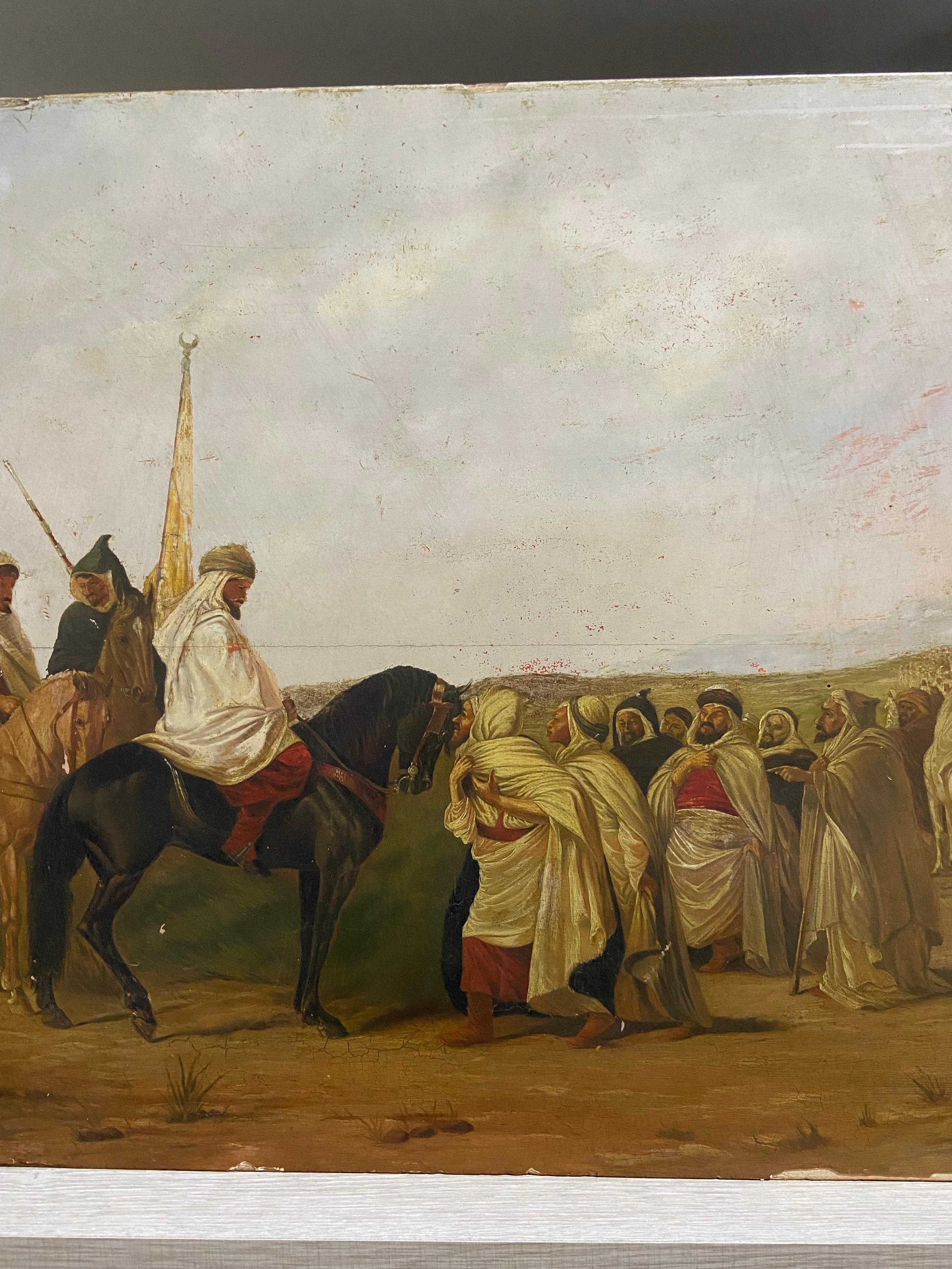 Orientalisches Gemälde, signiert Eugene Fromentin (Islamisch) im Angebot