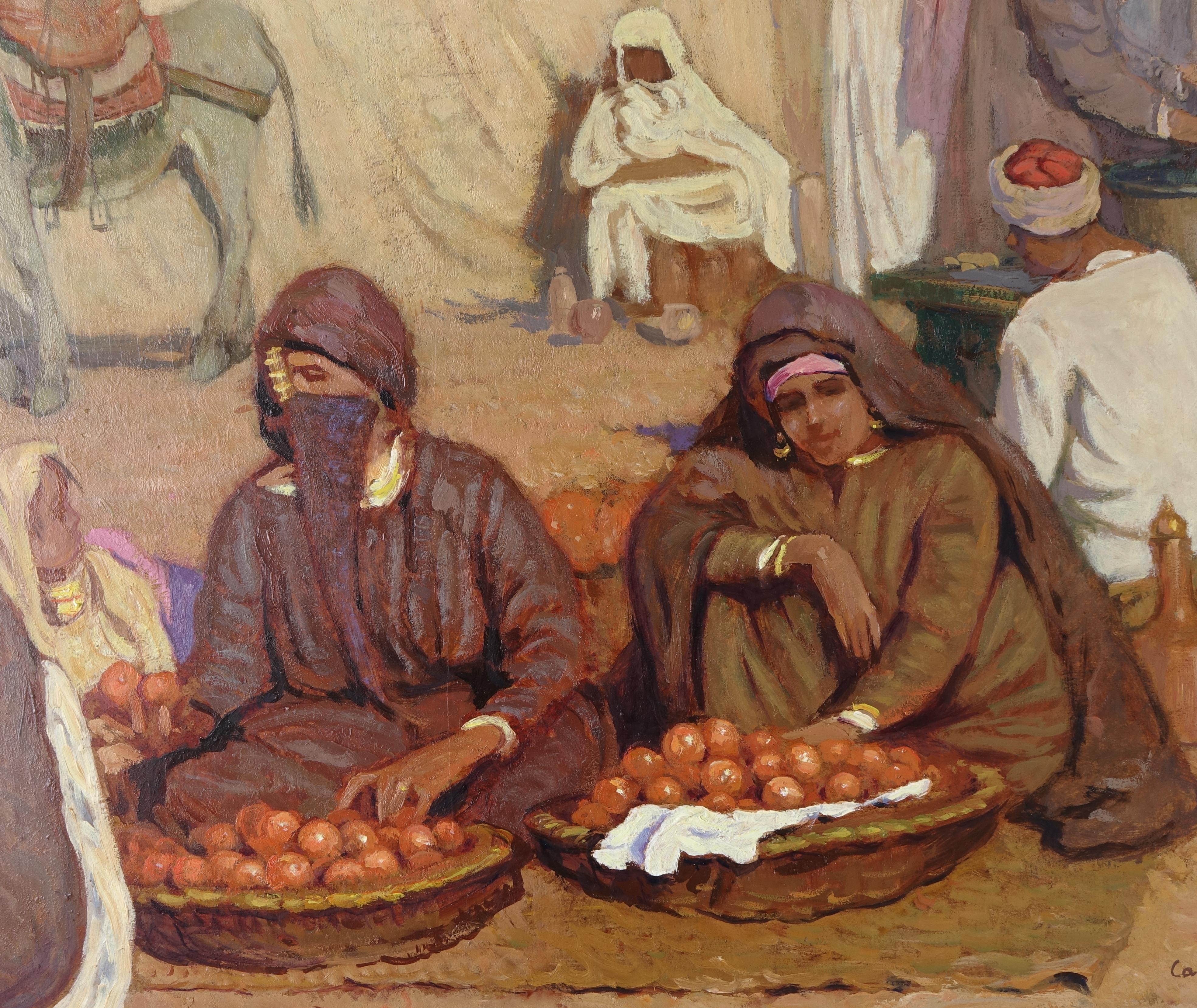 20th Century Orientalist Painting Signet and Dated Moretti Foggia 1910, Cairo