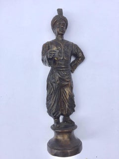 Orientalist Patinated Bronze Figure of a Turkish Young Man