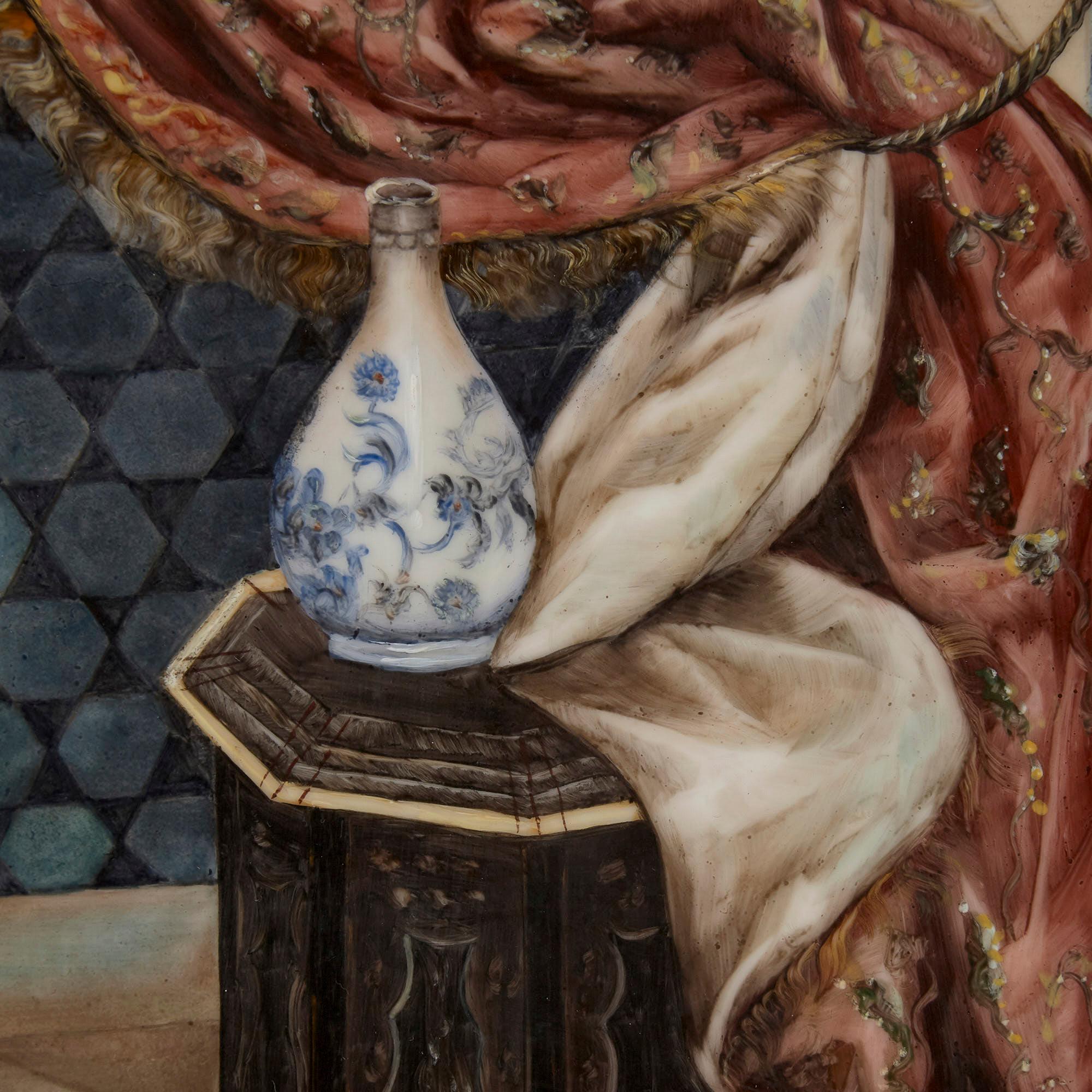 XX secolo Targa orientalista in porcellana nello stile di KPM Porcelain in vendita