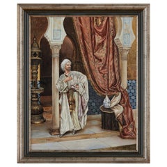 Orientalist Porcelain Plaque in the Style of KPM